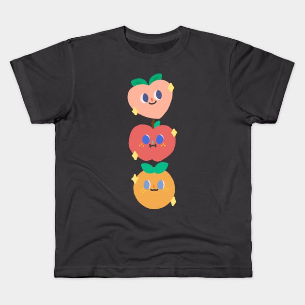 Fruits Kids T-Shirt by HaruHamada